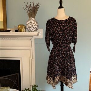 Rebecca Taylor Black Floral Print Dress - XS - NWT